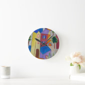 抽象芸術サマービレッジ ラウンド壁時計 (ホーム)