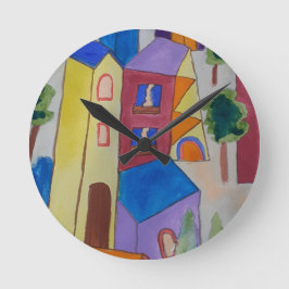抽象芸術サマービレッジ ラウンド壁時計