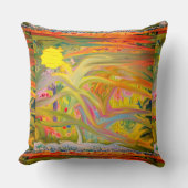 抽象芸術サマーフォレストバースト装飾用クッション クッション (正面)