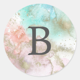 抽象芸術サマーモノグ結婚ラム封筒用シール ラウンドシール