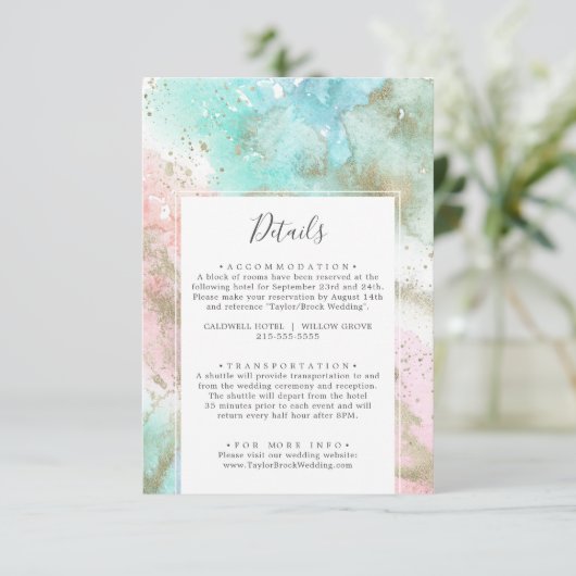 抽象芸術サマー結婚ズ詳細エンクロージャカード エンクロージャーカード (スタンド正面)