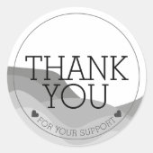 抽象芸術サンキュークラシックラウンドステッカー ラウンドシール (正面)