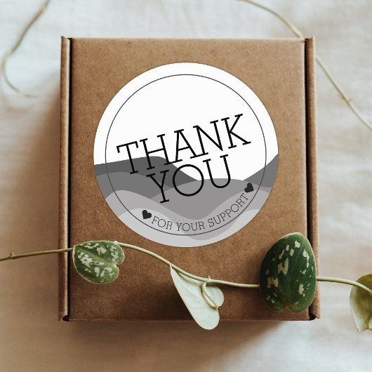 抽象芸術サンキュークラシックラウンドステッカー ラウンドシール