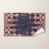 抽象芸術サンゴと紫色の波状絞り染め雲 バスタオルセット (ハンドタオル)