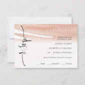 抽象芸術サンゴの水彩画絵を描針 出欠カード (正面)