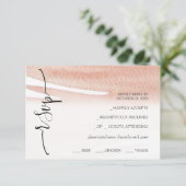 抽象芸術サンゴの水彩画絵を描針 出欠カード (スタンド正面)