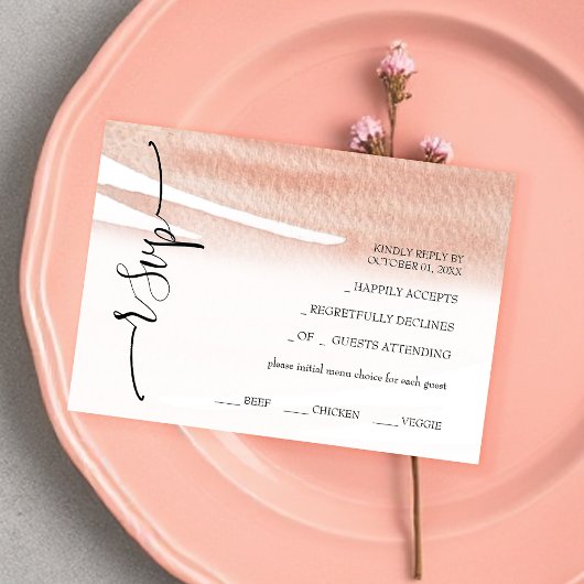 抽象芸術サンゴの水彩画絵を描針 出欠カード