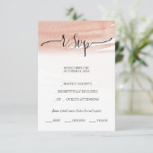 抽象芸術サンゴの水彩画絵を描針 出欠カード (スタンド正面)