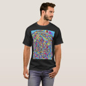 抽象芸術サンゴ海 Tシャツ (正面フル)