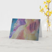 抽象芸術サンゴ礁グリーティングカード カード (黄色い花)