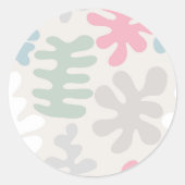 抽象芸術サンゴ礁 ラウンドシール (正面)