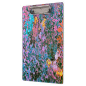 抽象芸術サンゴ、ピンクグリーン、アクアガーデンリーフ クリップボード (左)