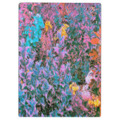 抽象芸術サンゴ、ピンクグリーン、アクアガーデンリーフ クリップボード (裏面)