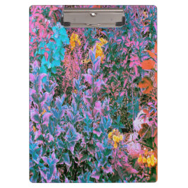 抽象芸術サンゴ、ピンクグリーン、アクアガーデンリーフ クリップボード