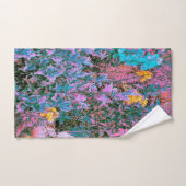 抽象芸術サンゴ、ピンクグリーン、アクアガーデンリーフ ハンドタオル (ハンドタオル)