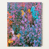 抽象芸術サンゴ、ピンクグリーン、アクアガーデンリーフ プランナー手帳 (裏面)