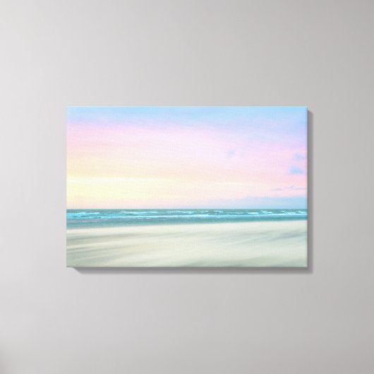 抽象芸術サンセットはハーグのビーチで キャンバスプリント (正面)