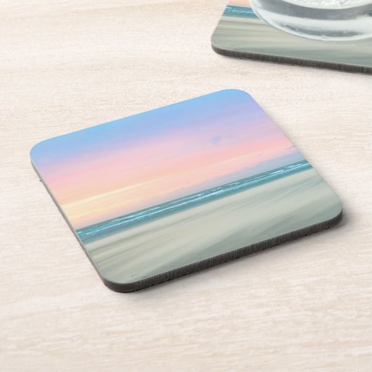 抽象芸術サンセットはハーグのビーチで コースター (左側)