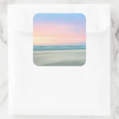 抽象芸術サンセットはハーグのビーチで スクエアシール (バッグ)