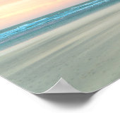 抽象芸術サンセットはハーグのビーチで ポスター (角)