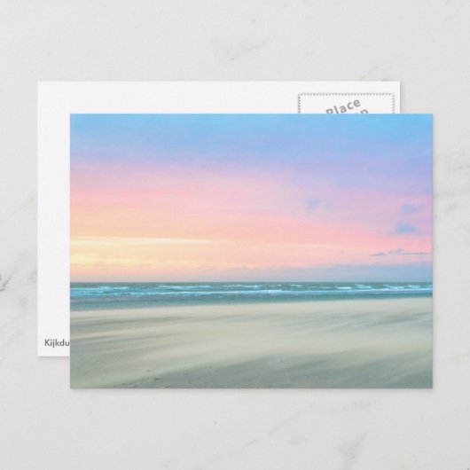 抽象芸術サンセットはハーグのビーチで ポストカード (正面/裏面)