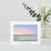 抽象芸術サンセットはハーグのビーチで ポストカード (スタンド正面)