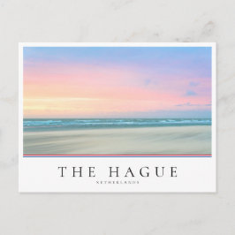 抽象芸術サンセットはハーグのビーチで ポストカード