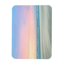 抽象芸術サンセットはハーグのビーチで マグネット