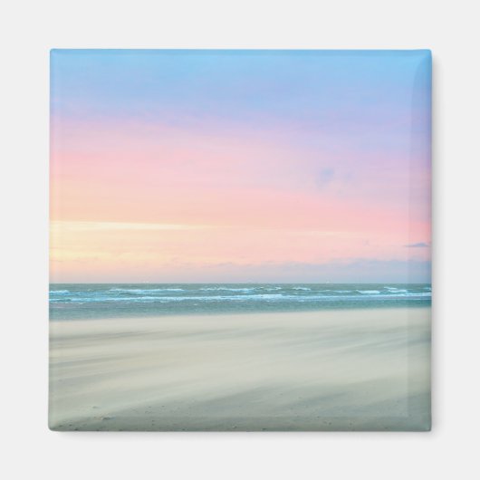 抽象芸術サンセットはハーグのビーチで マグネット (正面)