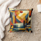 抽象芸術サンセットアートデザイン クッション (ブランケット)