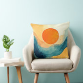 抽象芸術サンセットウェーブズアート クッション (椅子)