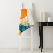 抽象芸術サンセットウェーブズアート シェルパブランケット (インサイチュ)