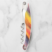 抽象芸術サンセットカラーウェイターコルクねじ ソムリエナイフ (正面)