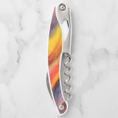 抽象芸術サンセットカラーウェイターコルクねじ ソムリエナイフ (裏面)