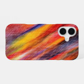 抽象芸術サンセットカラーiPhoneケース iPhone 16ケース (裏面横)