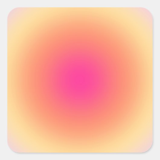 抽象芸術サンセットグラデーション スクエアシール (正面)