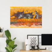 抽象芸術サンセット0612アートプリント ポスター (ホームオフィス)