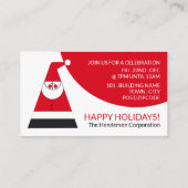 抽象芸術サンタクリスマスパーティーチケット エンクロージャーカード (裏面)