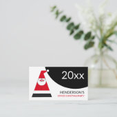 抽象芸術サンタクリスマスパーティーチケット エンクロージャーカード (スタンド正面)