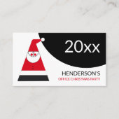 抽象芸術サンタクリスマスパーティーチケット エンクロージャーカード (正面)