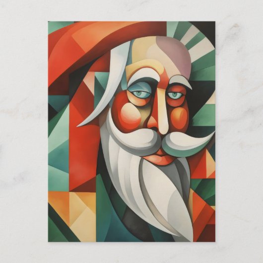 抽象芸術サンタクロース ポストカード (正面)
