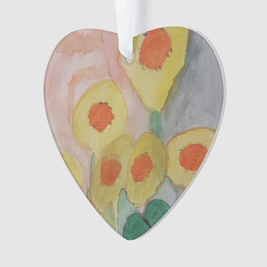 抽象芸術サンフラワーズアクリルオーナメント オーナメント (正面)