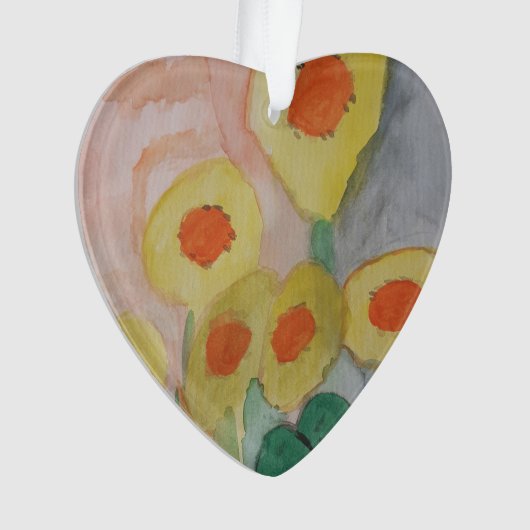 抽象芸術サンフラワーズアクリルオーナメント オーナメント (正面)