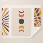 抽象芸術サンムーンボーホポスター シェルパブランケット (正面(横))