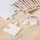 抽象芸術サンムーンボーホポスター ジグソーパズル (側面)