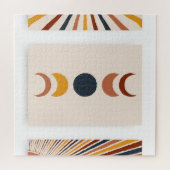 抽象芸術サンムーンボーホポスター ジグソーパズル (横)