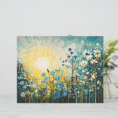 抽象芸術サンライズワイルドフラワーズフィールドスクラップブック紙 (スタンド正面)