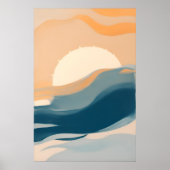 抽象芸術サンライトシースケーミニマルプ ポスター (正面)