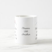 抽象芸術サンロゴやる気を起こさせる引用文 コーヒーマグカップ (中央)