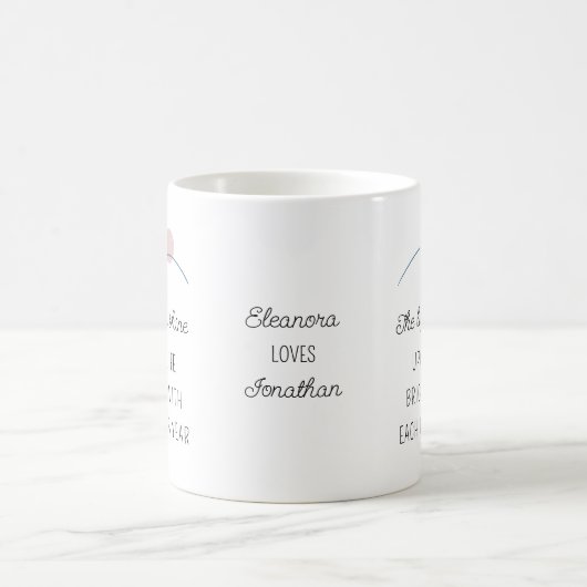 抽象芸術サンロゴやる気を起こさせる引用文 コーヒーマグカップ (中央)